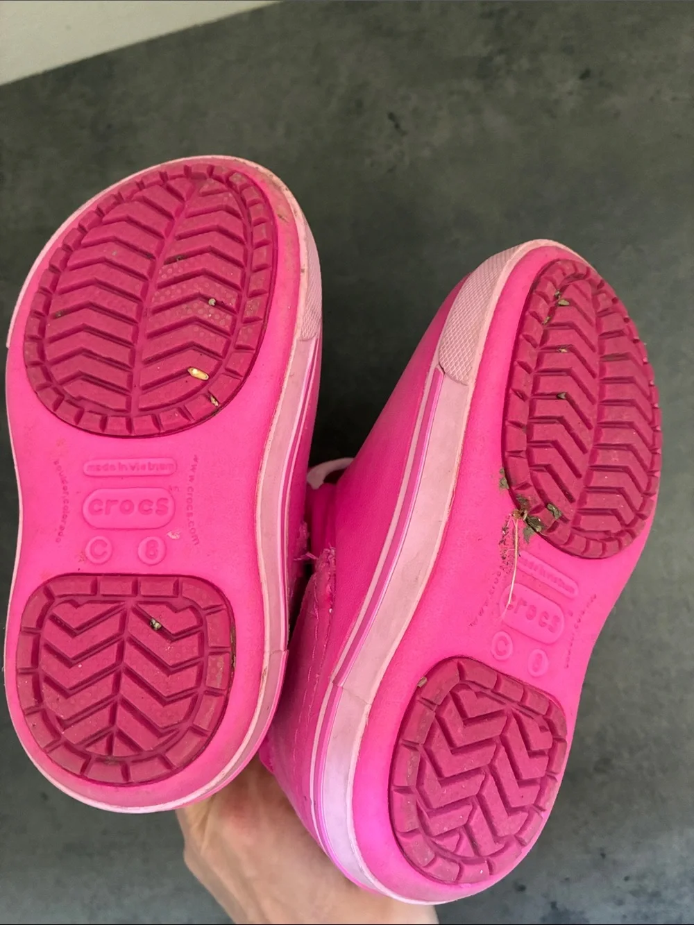 CROCS Kids Bright Pink Hook-and-Loop Winter Boots
